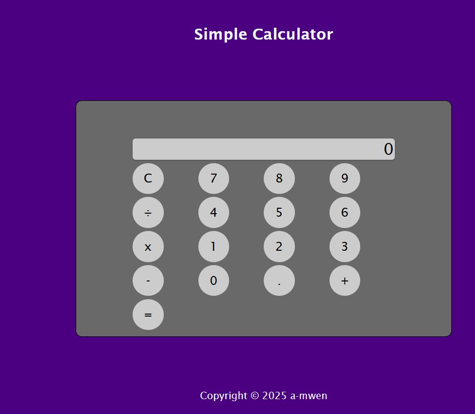 Simple Calculator App